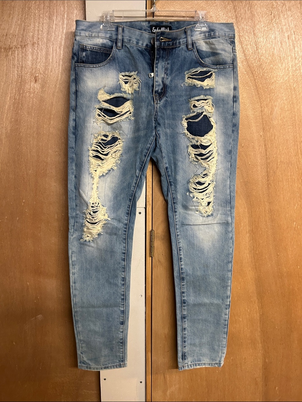 Embellish brand Light Blue Men’s Jeans - distressed- size 34